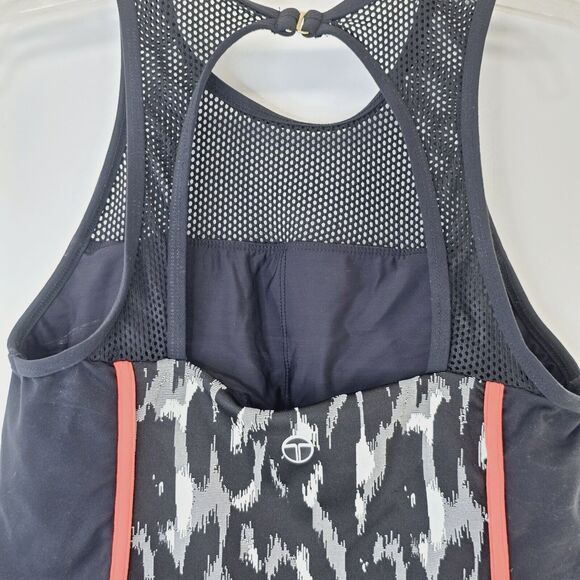 Trina Turk Recreation Bathing Suit Top Womens XL Black Orange Gray White Tankini - Picture 8 of 11